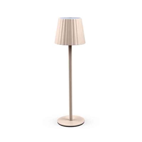 12,0 PZ Di LAMPADA LED RICARICABILE DA TAVOLO AURORA BEIGE