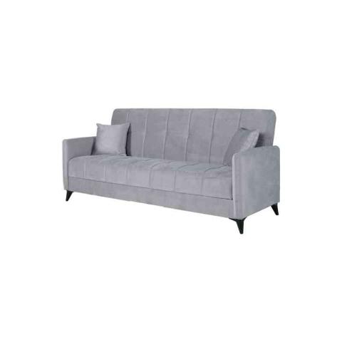 1,0 PZ Di DIVANO PRONTO LETTO SANTI 3P BACOS GRIGIO