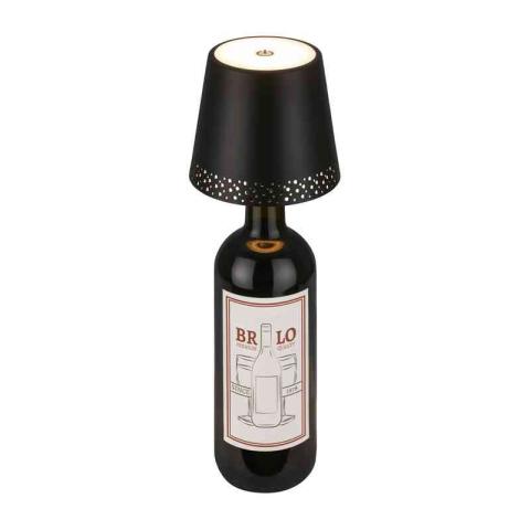 1,0 PZ Di LAMPADA FLASKA P/MONTAGGIO SU BOTTIGLIA NERO