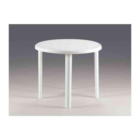 1,0 PZ Di TAVOLO BARBADOS TONDO D. 88 CM BIANCO
