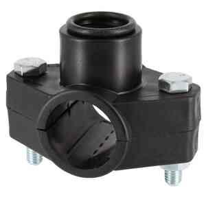 1,0 PZ Di RACCORDO POLIPROP PRESA A STAFFA D 40MMX1/2 F