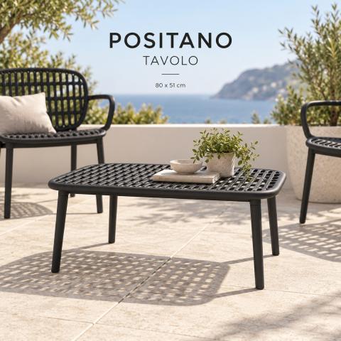 Tavolo professionale Positano 80x51 cm in polipropilene per horeca interno ed esterno