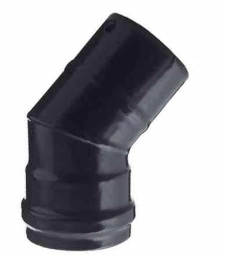 1,0 PZ Di GOMITO PER STUFA A PELLET 45 ATTACCO MF D  8 CM