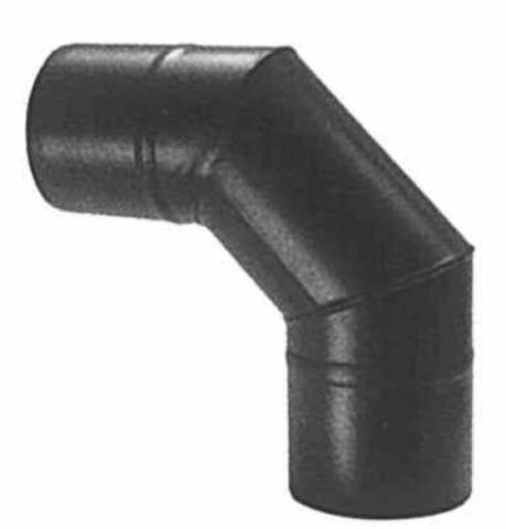 1,0 PZ Di GOMITO PER STUFA A PELLET 90 ATTACCO MM D  8 CM