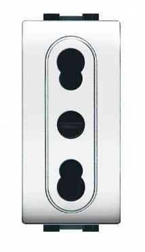 12,0 PZ Di LIFE ART.4045WH PRESA BIVALENTE BIANCA