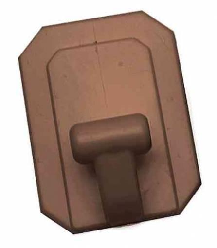 6,0 BL Di BL GANCIO ADESIVO GIGANTE PLAST MARRONE 2 PZ