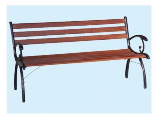 PANCHINA GHISA VERNICIATA DOGHE LEGNO cm 125x50X68h PANCA GIARDINO TERRAZZO