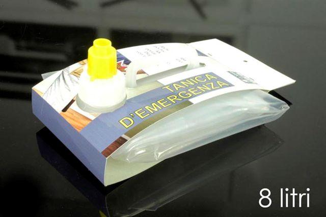LATTA TANICA BUSTA EMERGENZA CARBURANTE BENZINA GASOLIO S.O.S 8 LT AUTO MOTO