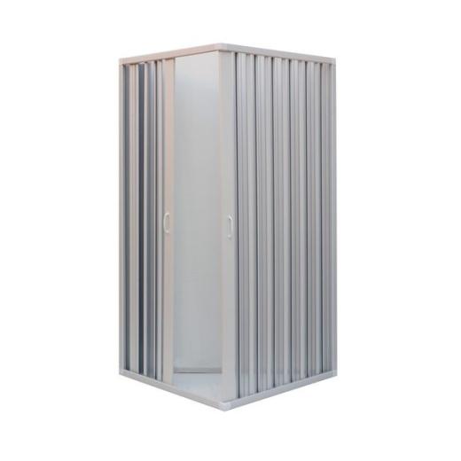 Box cabina chiusura doccia porte a soffietto cm 90 X 90 riducibile 2 lati ante