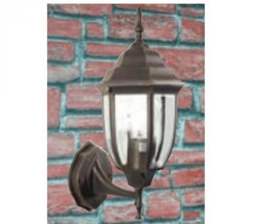 6 LANTERNA A MURO IN ALLUMINIO PRESSOFUSO VERNICIATO BRONZO ANTICATO