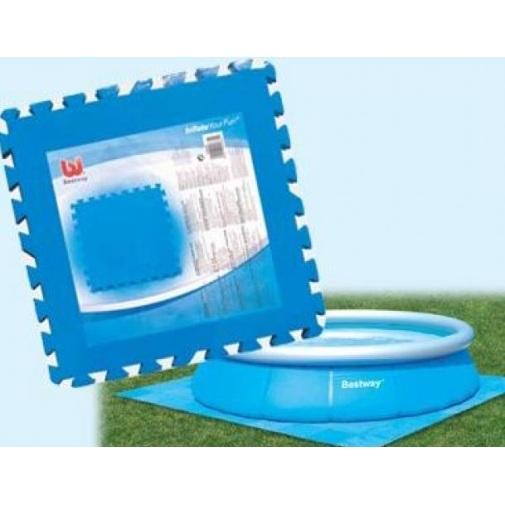 8 Tappeto tappetino basamento componibile fondo sotto piscina cm 50x50 Bestway