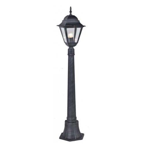 LANTERNA LAMPIONE ALLUMINIO SU PIANTANA CM 110 H COLORE GRIGIO GHISA