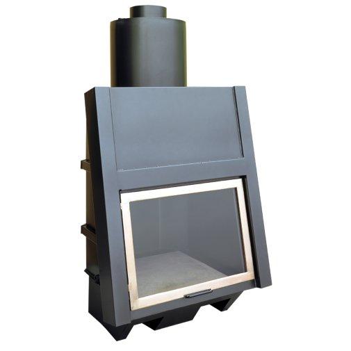 Termocamino a legna 22KW Eurostek 55 ACQUA CALDA SANITARIA CALDAIA TERMOSIFONI