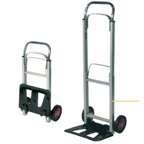 Carrello pieghevole alluminio portata 90 Kg richiudibile salvaspazio carrellino
