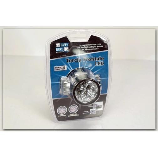 TORCIA LAMPADA FRONTALE HEADLIGHT A 5 LED X CACCIA PESCA BICI CASCO LAMPEGGIANTE