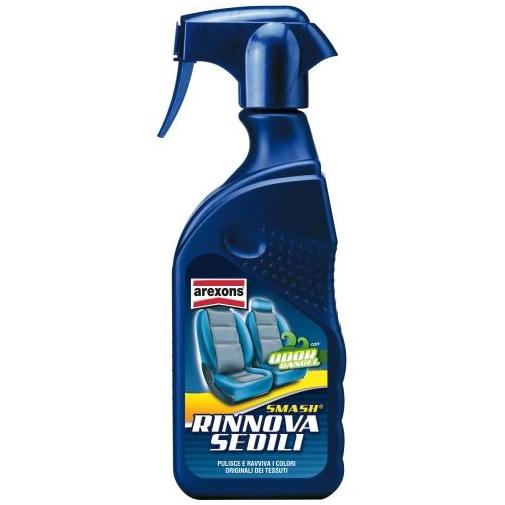 Rinnova pulitore pulizia detergente sedili tappezzeria tessuto stoffa Arexons