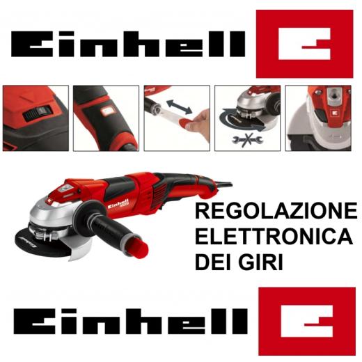 Smerigliatrice angolare regolazione elettronica giri velocita variabile Einhell