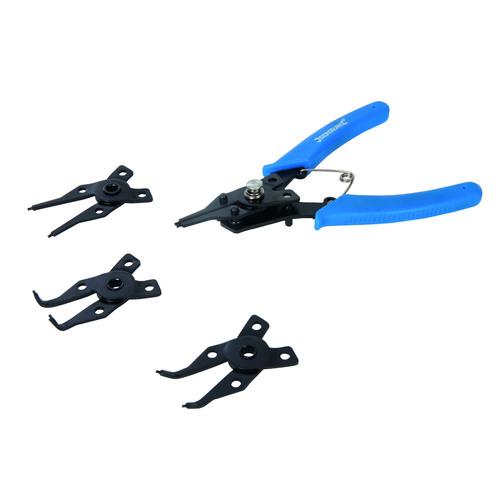 PINZA REGOLABILE ANELLI ELASTICI SEEGER INTERNI E ESTERNI 4 TESTINE SEIGER