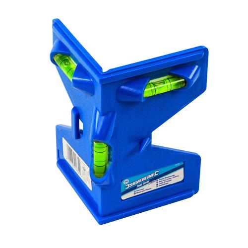 LIVELLA ANGOLARE MAGNETICA IN PLASTICA A 3 BOLLE PER PALO PALI RECINZIONE 135 mm