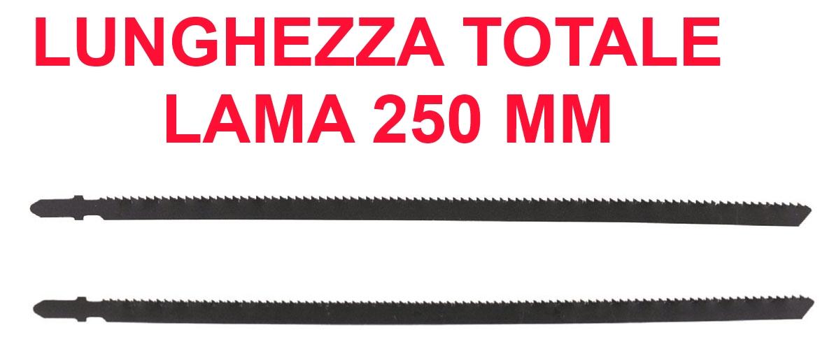 2 LAME RICAMBIO X SEGHETTO ALTERNATIVO LEGNO EXTRA LUNGHE ATTACCO A T TIPO BOSCH