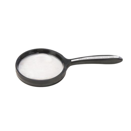 Lente di ingrandimento bifocale diametro mm 75 con manico impugnatura anatomica