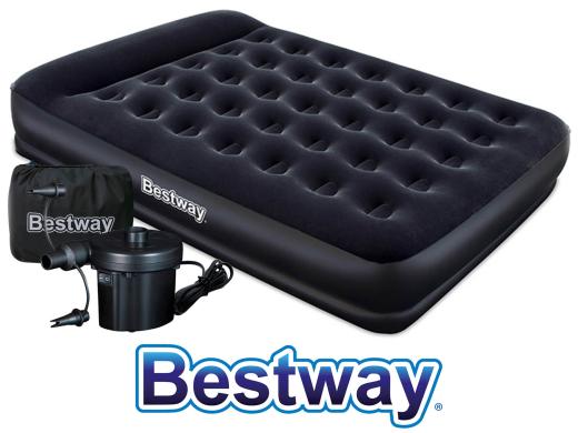 LETTO BESTWAY CON POMPA MATERASSO MATERASSINO MATRIMONIALE GONFIABILE CAMPEGGIO