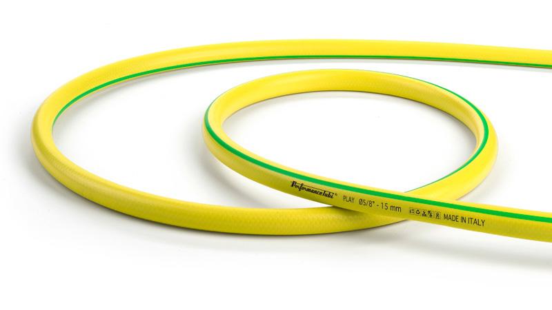 Tubo acqua irrigazione mt 50 retinato da giardino 3 strati GARANTITO mm15 giallo