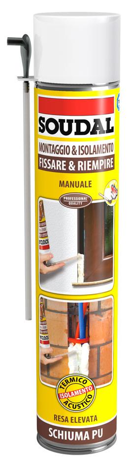 12 PZ Di SOUDAL SCHIUMA POLIURETANICA UNIVERS. ML.750