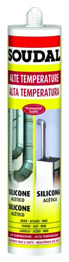 12 PZ Di SOUDAL CART. SILIC. ALTE TEMPER. ROSSO ML.310
