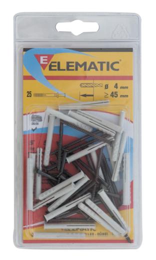 10 CF Di ELEMATIC BLISTER TASSELLI UCX TS 4X35(PZ.25)