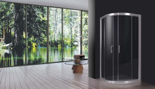 1 PZ Di *BOX DOCCIA CRISTALLO TRASP.SEMICIRCOL. 80X80