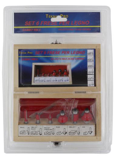 1 CF Di SET 6 FRESE PER LEGNO GAMBO MM.6