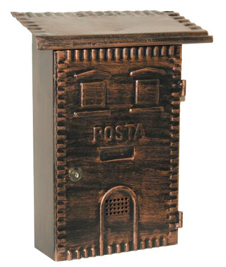 6 PZ Di *CASSETTA POSTALE RAMATA RUSTICA RIVISTA