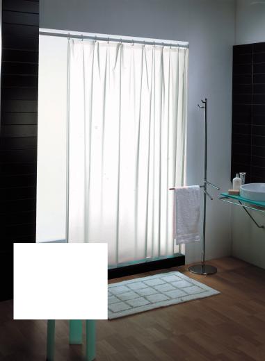 1 PZ Di *TENDA DOCCIA POLIEST. BIANCA CM.120X200