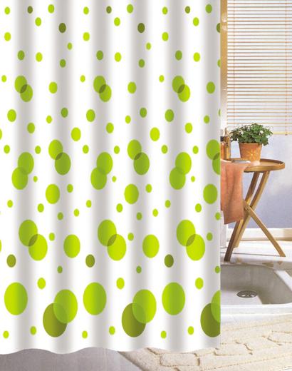 1 PZ Di *TENDA DOCCIA POLIEST. BULLS-GREEN CM.120X200
