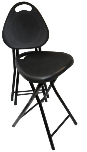 1 PZ Di *SGABELLO PIEGHEVOLE MOD.BILLO NERO