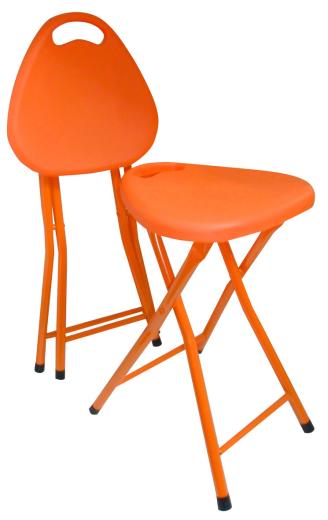 1 PZ Di *SGABELLO PIEGHEVOLE MOD.BILLO ARANCIO