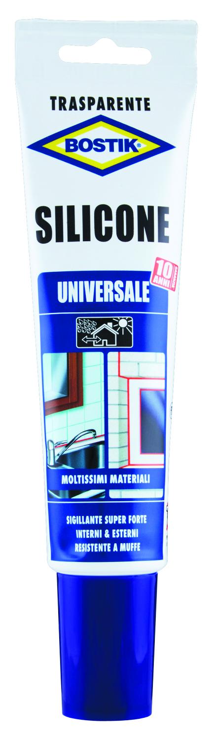 6 PZ Di BOSTIK SILICONE UNIV. TRASPARENTE 150ML