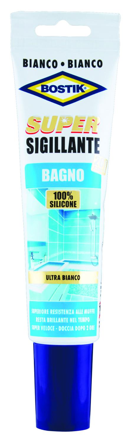 6 PZ Di *BOSTIK SUPER SIGILLANTE BAGNO BIANCO 150ML