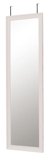 6 PZ Di SPECCHIO DA PORTA C/2 GANCI CM.36X136H BIANCO