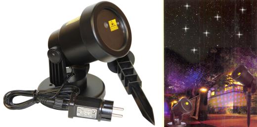 1 PZ Di PROIETTORE LASER 2COL C/MOVIM.E CREPUSCOLARE