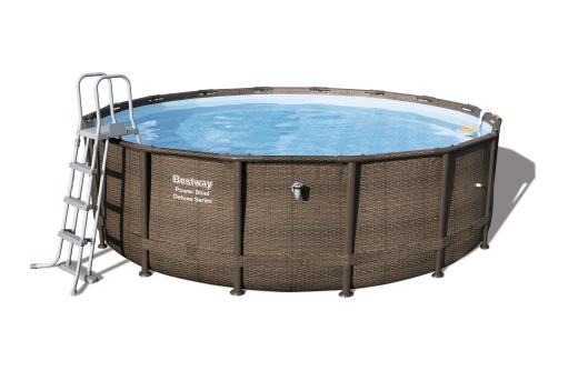 1 PZ Di PISCINA RATTAN C/TEL.COMPL.CM.488X122H 56666