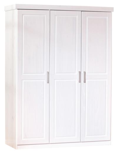 1 PZ Di KIT ARMADIO 3 ANTE MASSELLO 140X55XH190 CM BIANCO
