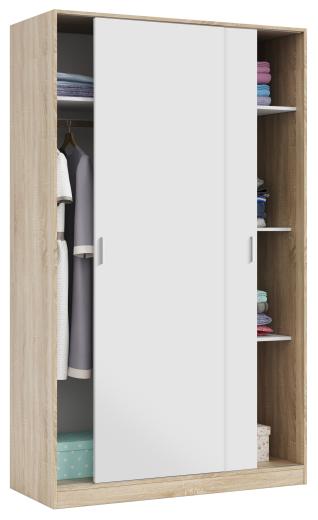 1 PZ Di KIT ARMADIO 2 ANTE SCORREVOLI 120X50XH200 RO/BIA
