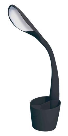 1 PZ Di LAMPADA DA SCRITTOIO LED 6W SWAN NERA