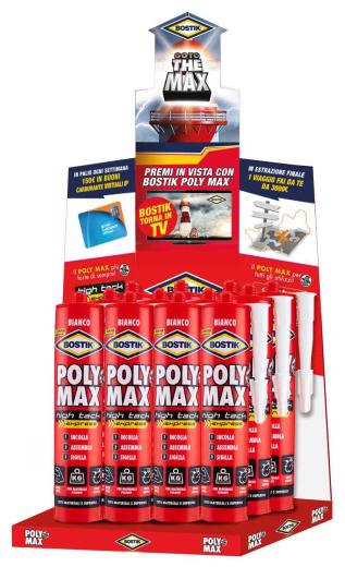 1 PZ Di BOSTIK ESP.12CART 425G POLIMAX HIGH TACK BIAN