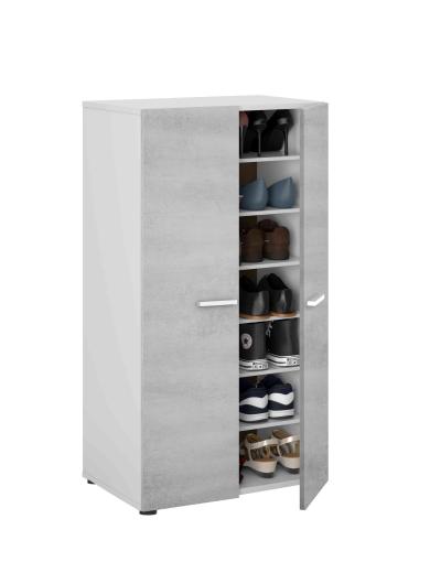 1 PZ Di KIT SCARPIERA 2 ANTE + 6 RIPIANI 55X36X103 BIANCO 