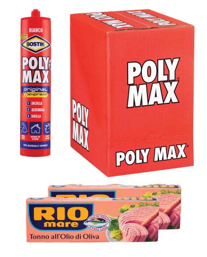 12 PZ Di *BOSTIK POLYMAX BIANCO CARTUCCIA GR.425+TONNO