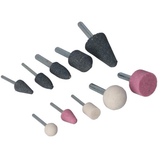 Set serie 10 mole abrasive per metallo perno gambo smerigliare levigare mola