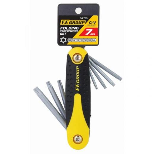 Serie set kit chiavi chiavini torx stellati pieghevoli tascabili da 10 a 40